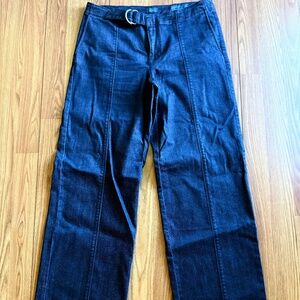 J. Jill Women’s Denim Metropolitan Jeans, Dark blue, Full Wide Leg Size 8